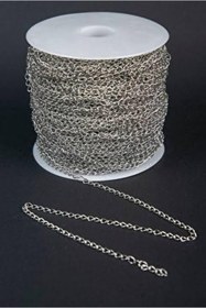Resim TakıConcept (5 Metre) Metre Gümüş Renk Metal Metrelik Zincir Takı Zinciri/kolye Bileklik Zinciri 