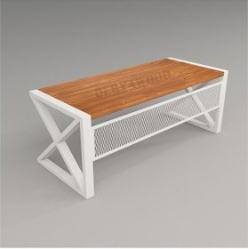 Resim Leva Masif Ahşap Bilgisayar Masası-beyaz Ayak-85x160x76 Cm 