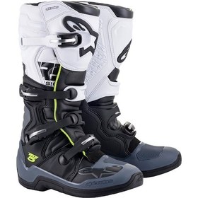 Resim Alpinestars Tech 5 Kros Motosiklet Botu Siyah Gri Beyaz 