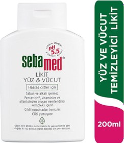 Resim Sebamed Hassas Ciltler için Yüz & Vücut Likid Temizleyici 200 ML 