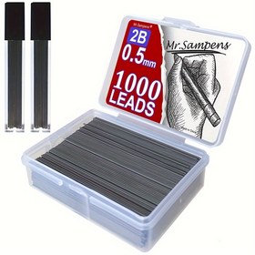 Resim 1000 adet 0.7 0.5mm 2B Otomatik Kurşun Kalem Dolumları Mekanik Kalem Siyah Kurşun 0.7mm 