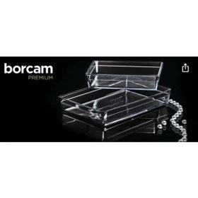 Resim Paşabahçe Premium Borcam Seti - 2 Li Dikdörtgen Borcam Takımı Özel Seri 