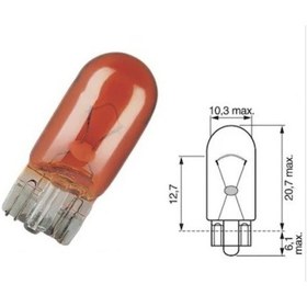 Resim Skauto 12V T10 WY5W Dipsiz Park Ampul Sarı Turuncu 10'Lu 