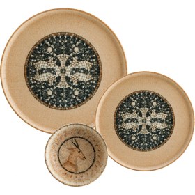 Resim Bonna Porselen Mezopotamya Mozaik Kahve 18 Parça Set 