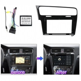 Resim Jameson VOLKSWAGEN GOLF 7 PİANO BLACK ANDROİD TEYP ÇERÇEVE (10 INCH) - SOKET - CANBUS 