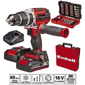 Resim Einhell TP-CD 18/60 Li-i BL +39 Parça 2x2.0 Ah Akülü Vidalama - 4514206 
