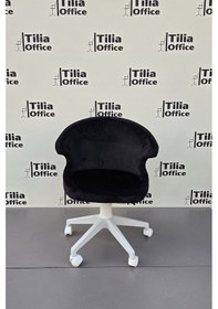 Resim Coket Çocuk Çalışma Koltuğu Beyaz Ayak Siyah 