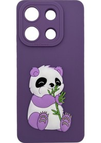 Resim Nettech Xiaomi Redmi Note 13 5g Uyumlu Maskot Seri Arka Koruma Kılıf - Mor Mor 