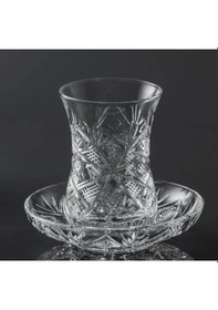 Resim 561-201 Çay Takımı Göz Dekor 6 Kişilik 12 Parça Şeffaf 