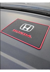 Resim Honda Logolu Kaymaz Torpido Üstü Ped 20x13.5 Cm 