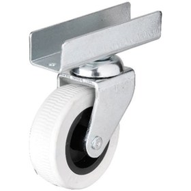 Resim Hts 323 - 50x20 Mm Gri Uzun U Tablalı Teker 4 Adet - 