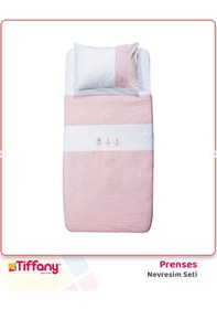 Resim Tiffany Tek Kişilik 3'lü Nevresim Takımı Prenses Açık Pembe 
