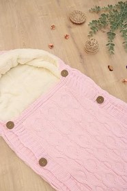 Resim sitilin Kız Bebek Düğmeli Pembe Anakucağı Kundak STL6811 