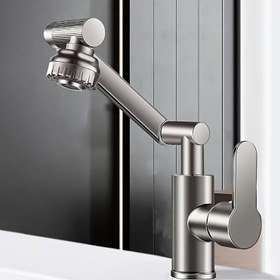 Resim Modern Mekanik Kol Musluku, Kedi Tasarımı, Plastik Kabuk, Metal Gövde, 2 Giriş Borusu, 360° Dönen Lavabo Musluğu, Banyo Küvet Musluğu, Tek Plastik Kolu, Sıcak ve Soğuk Su, Mutfak Sıçrama Korumalı Musluk. Banyo Aksesuarları 
