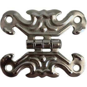 Resim Kelebek Gümüş Tavla Menteşesi Mobilya Kutu Menteşesi 2 Adet Gümüş En:3cm Boy:2cm 