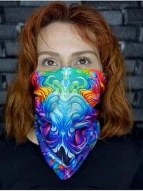 Resim Motobros Renkli Kuru Kafa Canavarlı Bafbuff Bandana Boyunluk 