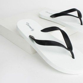 Resim Sanart Shop Erkek Beyaz Parmak Arası Plaj Terliği – Hafif, Rahat, Şık Flip Flop 