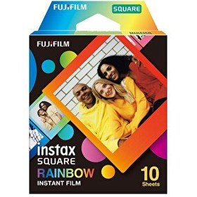 Resim Fujifilm Instax Square Rainbow 10'lu Kare Özel Film 