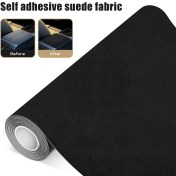 Resim 1 adet Kendinden Yapışkanlı Kadife Kumaş Rulosu, 30.0x200.0 cm, Düz Renk, Sadece Kuru Temizleme, Araba İçi Modifikasyon, Takı Standı Dekorasyonu, DIY El Sanatları ve Koltuk Tamiri için 