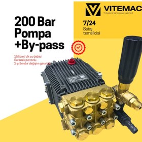 Resim VİTEMAC 200 BAR POMPA + BY -PASS YERLİ POMPA 