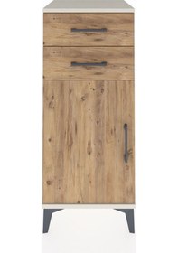 Resim Hyperion Komodin Tek Raflı 2 Çekmeceli Tek Kapaklı 44x44x106 ... Aytaşı 