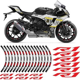 Resim Yamaha Yzf R1 Kırmızı Jant Şeridi Sticker 