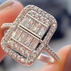 Resim Erer Gümüş Gümüş Baget Taşlı Kadın Yüzük Oz4145e36 