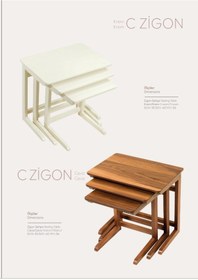 Resim Zigon Sehpa C Serisi Ceviz Ceviz Ceviz Ceviz 