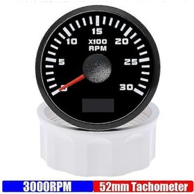 Resim 52mm Su Geçirmez Takometre 3k-8k Rpm Kırmızı Işık Evrensel Uyumlu Benzin/dizel Araç Göstergesi 3000 Rpm Bb. 