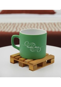 Resim Bk Gift Kişiye Özel İsimli Yeşil Renkli Middle Çay & Kahve Fincanı-2, Arkadaşa Hediye, Sevgiliye Hediye, Doğum Günü Hediyesi Kobitmeyencom32495 Bk Gif 