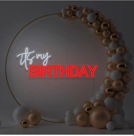 Resim İts My Bırthday Yazılı Neon Tabela Kırmızı 