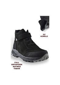 Resim 3564 Ortopedik Outdoor Erkek Çocuk Bot Ayakkabı Kaymaz Taban Siyah 