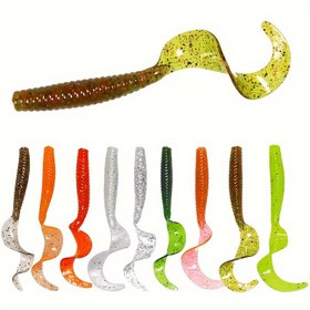 Resim 7 Parça Yumuşak Olta Yemi Kuyruklu 8 cm / 3,15 inç / 4,5 g Balıkçılık Takımı 
