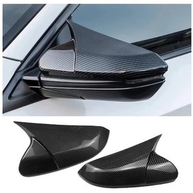 Resim Tongdashop Honda Civic 2016 2021 Karbon Fiber Dış Ayna Kapakları 2 Adet 