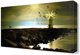 Resim Dekoratif Deniz Feneri Tablosu - 75x50 