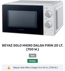 Resim Eminçelik EC-MWO 6021 SW BEYAZ SOLO MIKRODALGA FIRIN 20LT 700W TEZGAHÜSTÜ KULLANIM 