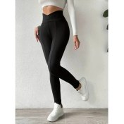 Resim Arben Boutique Kadın Yüksek Bel Önden Düğmeli Dalgıç Tayt 