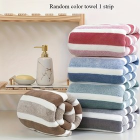 Resim Ekstra Hafif Tropik Plaj Havlusu - Yumuşak Çizgili Polyester Karışımı, Geometrik Desen, Sadece Elde Yıkama, Havuz, Seyahat, Kamp ve Tekerlekli Sandalye Aksesuarları, Plaj Aksesuarları, Havuz Kenarı Aksesuarı, Canlı Çizgiler, Dayanıklı 