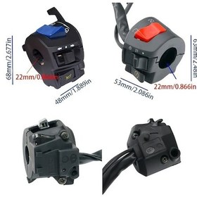 Resim Hightower Motorsiklet Anahtarı Çifti: Far, Korniş, Sinyal Ve Rüzgarlık Fonksiyonlu 22mm Evrensel Alüminyum Set 