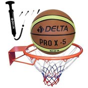 Resim Delta Basketbol Çemberi No5 PRO-X Basketbol Topu Basketbol Filesi Top Pompası Seti 