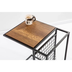 Resim Saha Möble Gazetelik Yan Sehpa - Barok Ceviz 