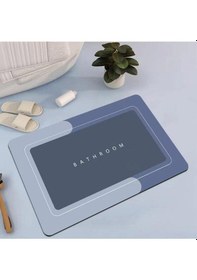 Resim Shpwave Paspası Süper Su Emici Kaymaz Tabanlı Paspas Banyo Paspası Diatomit Paspas Süper Emici Çok Renkli 