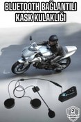 Resim bulburda Kask Kulaklığı Motosiklet Intercom Interkom Dinleme Konuşma Özellikli Su Geçirmez 