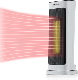 Resim Seramik Kule Fanlı Isıtıcı, 2000W, 2 Isı Ayarı, Ayarlanabilir Termostat, Salınım, Devrilme ve Aşırı Isınma Korumalı 