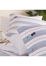 Resim Blue Marine Çift Kişilik Nevresimli Pike Takımı Aura Mavi Mavi 