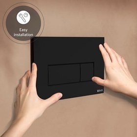 Resim VitrA Root Square 740-2311 Kumanda Paneli, Mat Siyah 