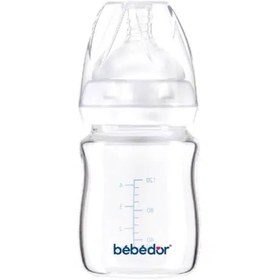 Resim Bebedor Geniş Ağızlı Isıya Dayanıklı Cam Biberon 120 ml 