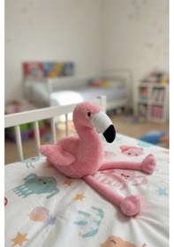 Resim Sevimli Peluş Flamingo Peluş Oyuncak - Yumuşak Uyku Arkadaşı - Çocuk Odası Dekorasyonu 22 Cm Çok Renkli 
