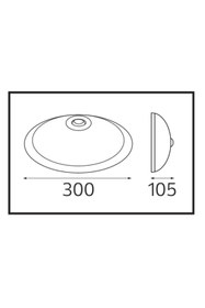 Resim Horoz E-27x2 SİYAH Duylu Sensörlü Tavan Glop IP20 220 Volt (360 Derece Plastik Kasa 2 Adet Ampul Tak 