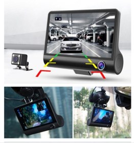 Resim EXVOL Araç Içi Kamerası 3 Kameralı 1080p Hd 4.1 Inc Ekranlı Araç Iç Yol Park Kamerası 